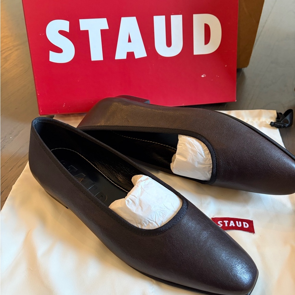 STAUD Keith ballet flats in espresso